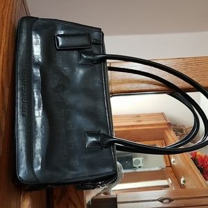 Tommy Hilfiger leather trim handbag